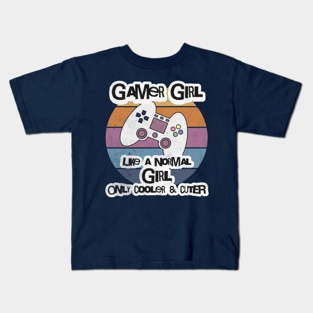 Gamer Girl Kids T-Shirt by MonkeyLogick